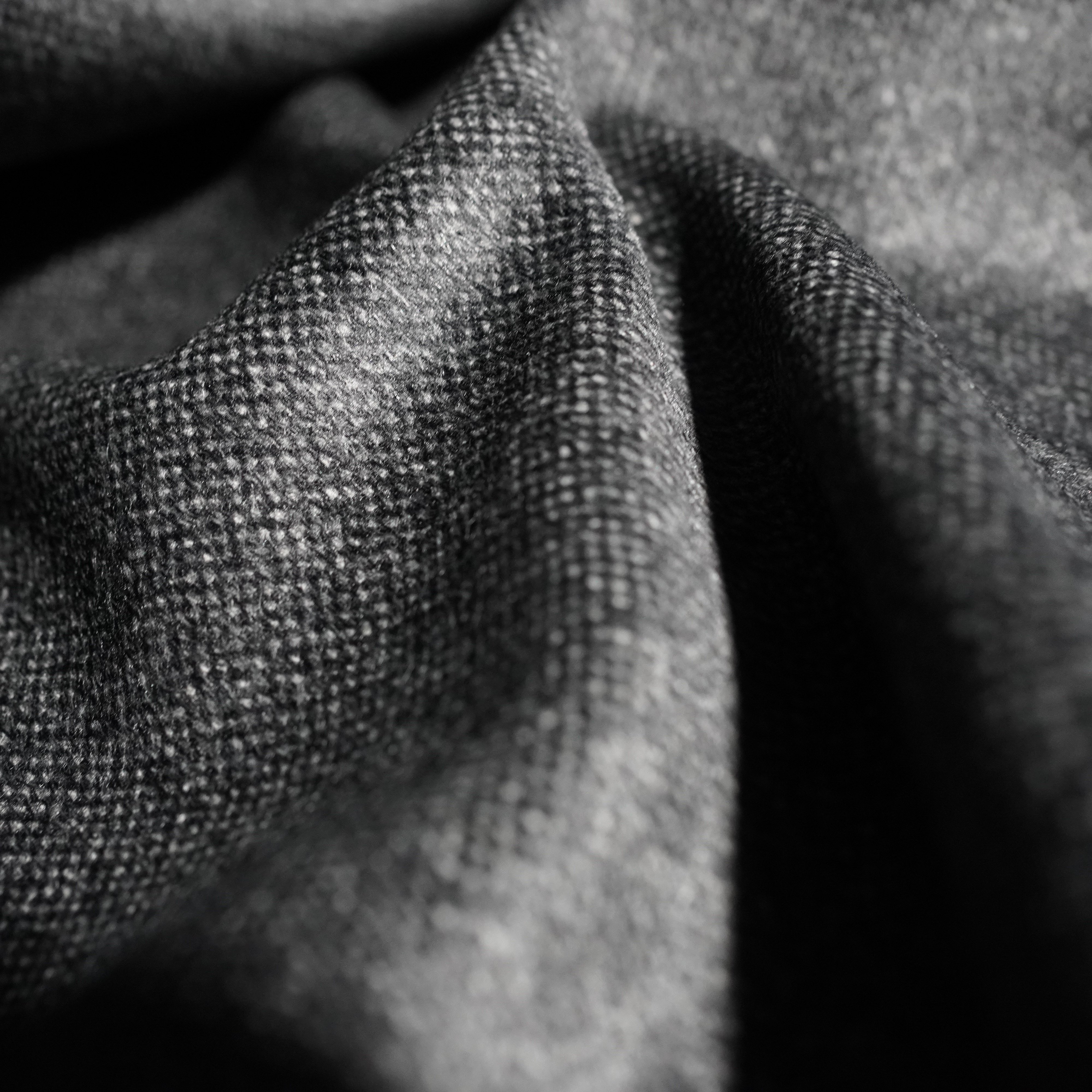 康家灰色色织提花毛呢布料