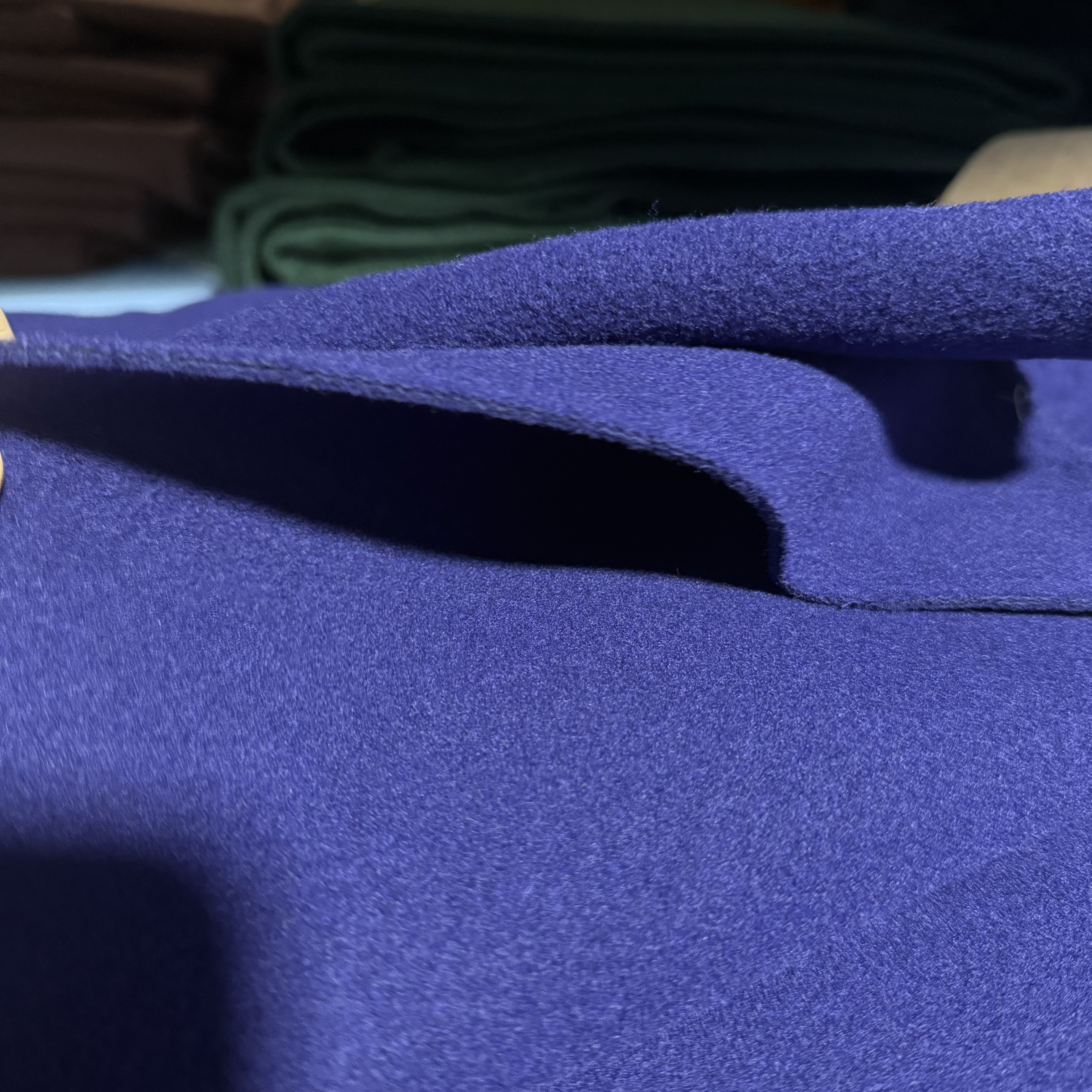 83号紫色立绒双面羊绒布料 610g/1.8m 100%羊毛 拍摄有色差看清