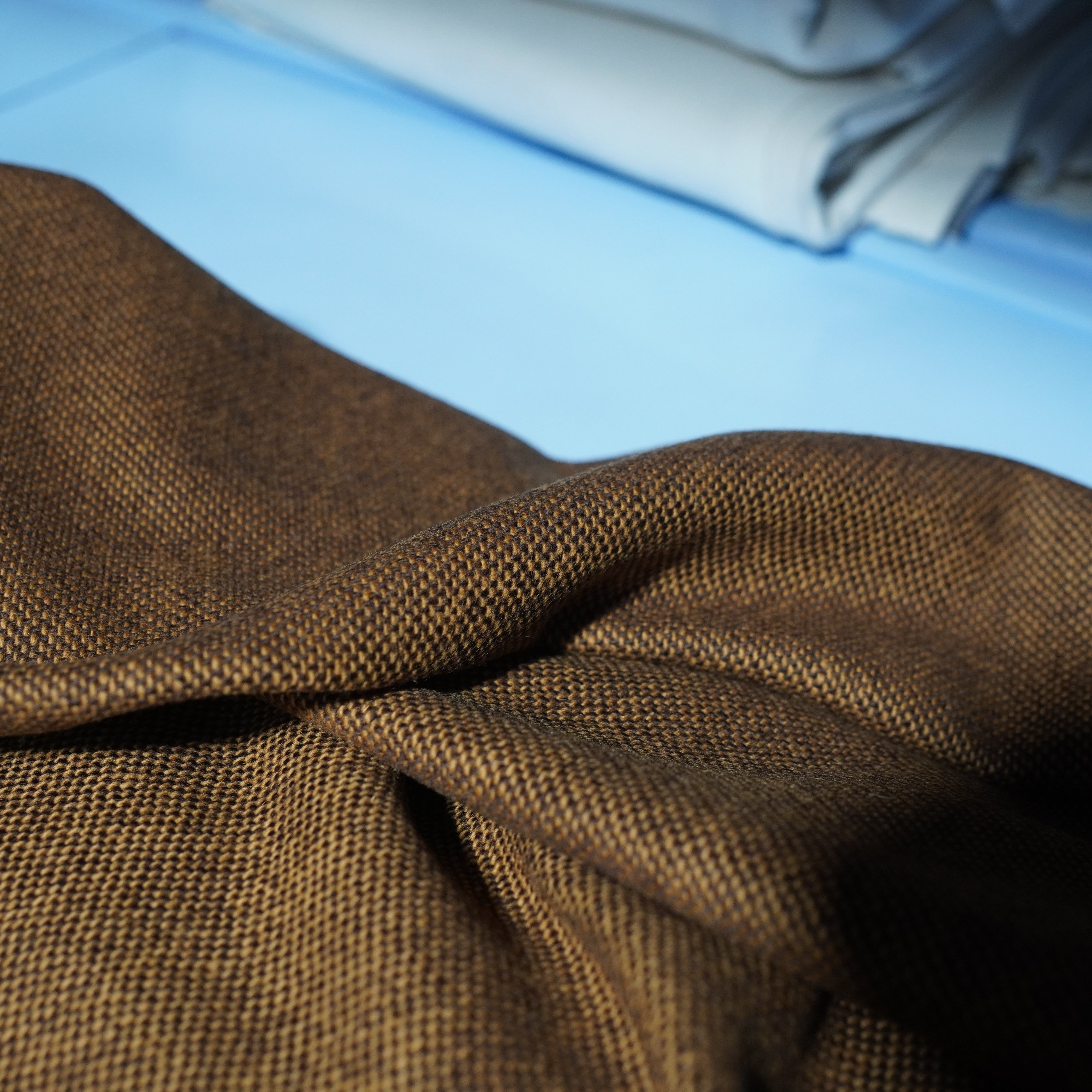 207号康平纳黄褐色菠萝格羊毛 420g/3m 90%羊毛10%真丝 可水洗,纺织面料/辅料/配套,毛呢布料,淘宝优惠券,粉丝福利购,淘宝优惠卷