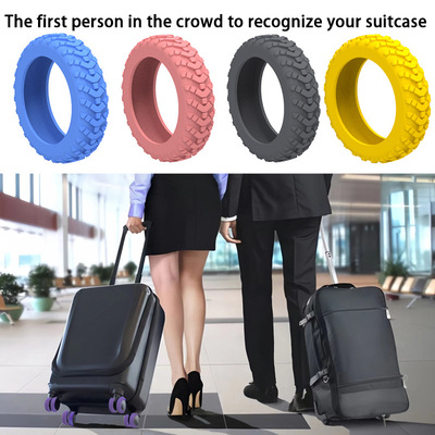 8pcs Silicone Luggage Wheels vers Silent Luggage Wheel Prote
