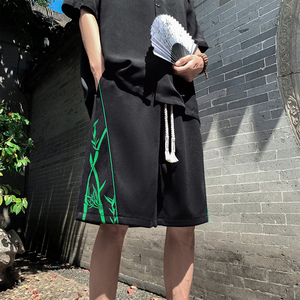 新中式夏季2024菠萝格舒适透气短裤男百搭潮牌 A107-DK6027-特P32图片
