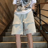 美式华夫格短裤男2024夏季新款大码百搭五分裤A107-DK6025-特P30，男装牛仔裤，电商A107