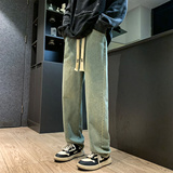 抖音直播高品质23港风新款牛仔裤直筒休闲长裤A107-6622-P55，男装牛仔裤，电商A107