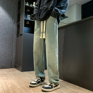 抖音直播高品质 23港风新款牛仔裤直筒休闲长裤 A107-6622-P55图片