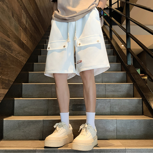 美式华夫格短裤男2024夏季新款大码百搭五分裤 A107-DK6025-特P30图片