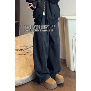 抖音大 重磅460克 慵懒风云朵弯刀裤 CK26105-特P40加绒45图片