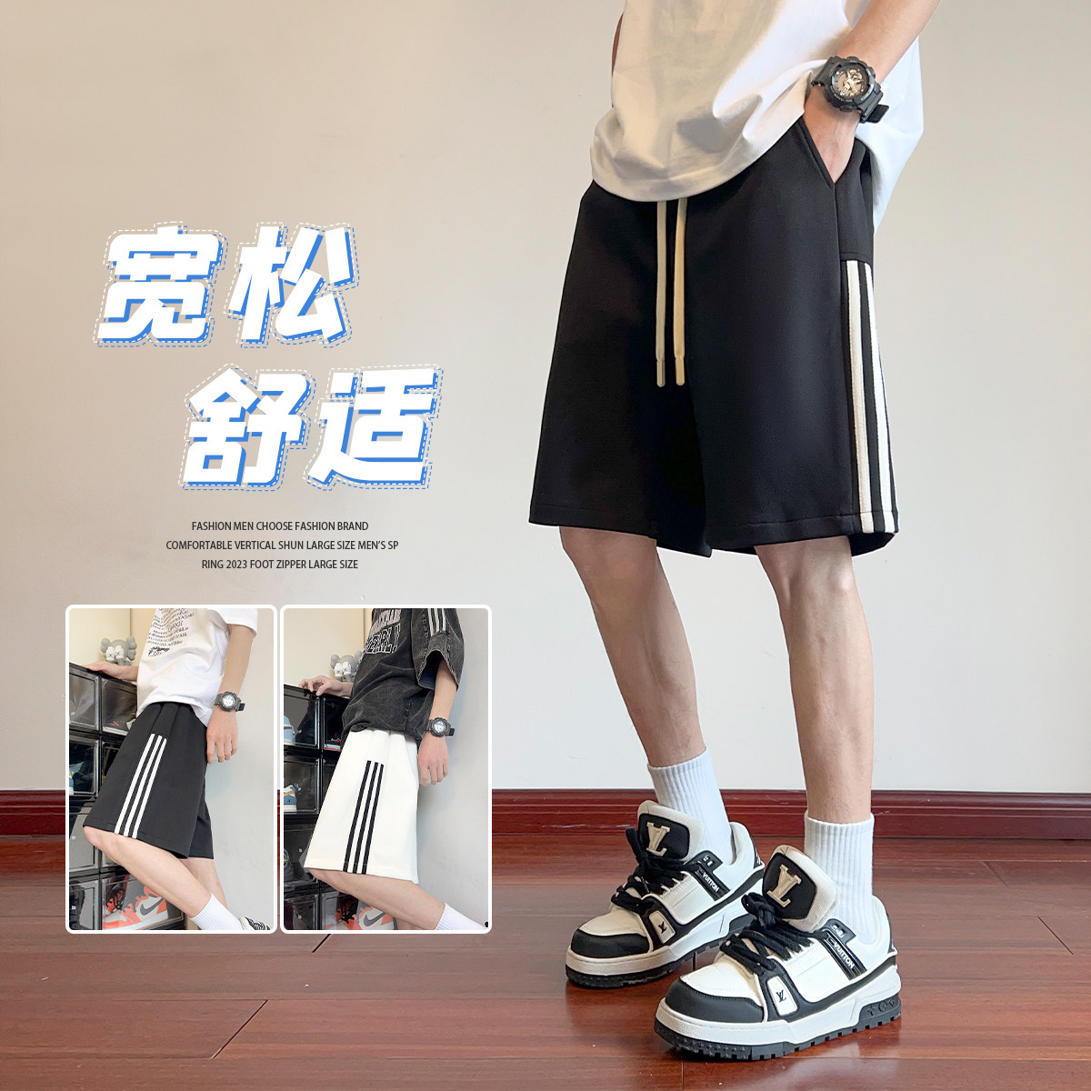 夏季清凉透气短裤 抖音直播品质 A107-DK6002-特P22  菠萝格面料图片