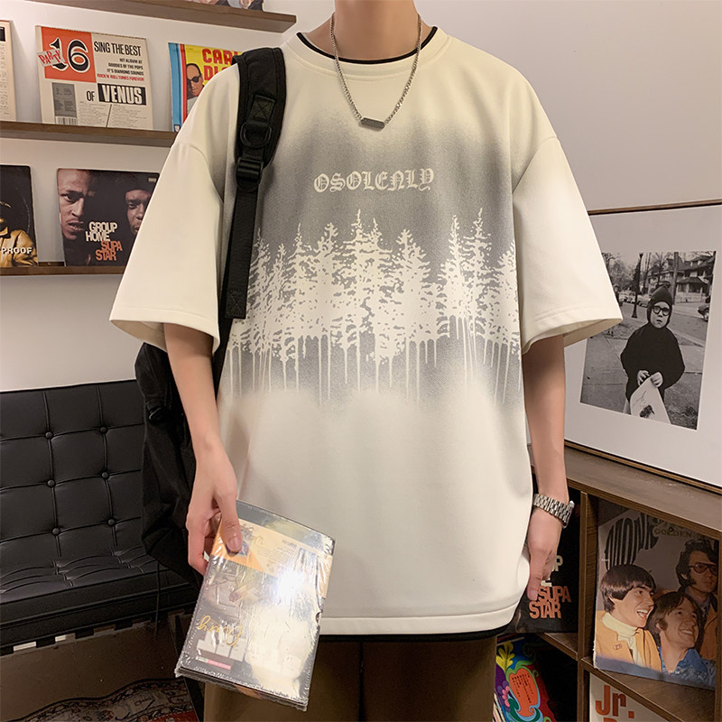 菠萝格重磅280克美式印花设计潮百搭男士T恤A107-TX2405-特P30,男装T恤,电商A107