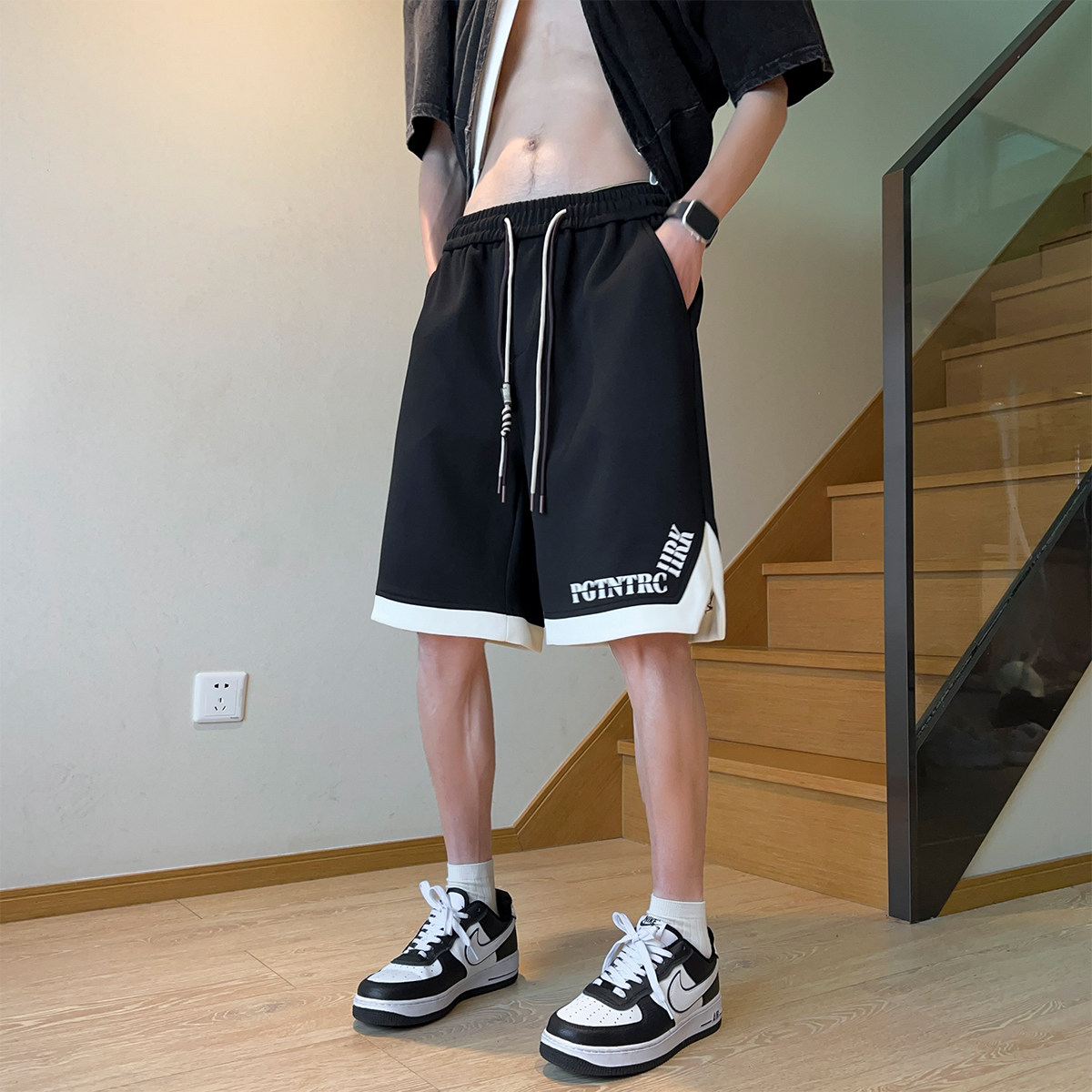 短裤抖音品质A107-K23837特P30菠萝格:93%聚酯纤维7%氨纶,男装牛仔裤,电商A107