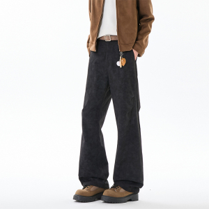 抖音大 2025春季新品 扎染褶皱美式百搭长裤 CK26101-特P40，男装休闲裤，电商A107