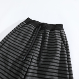 抖音冬季加绒加厚条纹阔腿裤休闲拖地长裤CK26106-特P48，男装卫衣，电商A107