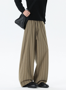 A107-CK261018-特P45 春季新款 老钱风百搭休闲裤子 无影墙