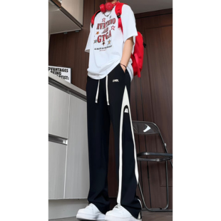 P38 得物品质2025夏季 CK2579 A107 控88 潮流百搭直筒垂顺冰丝长裤