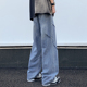 美式 复古vibe设计感潮流宽松直筒拖地长裤 A107 牛仔裤 NZ002 特P36