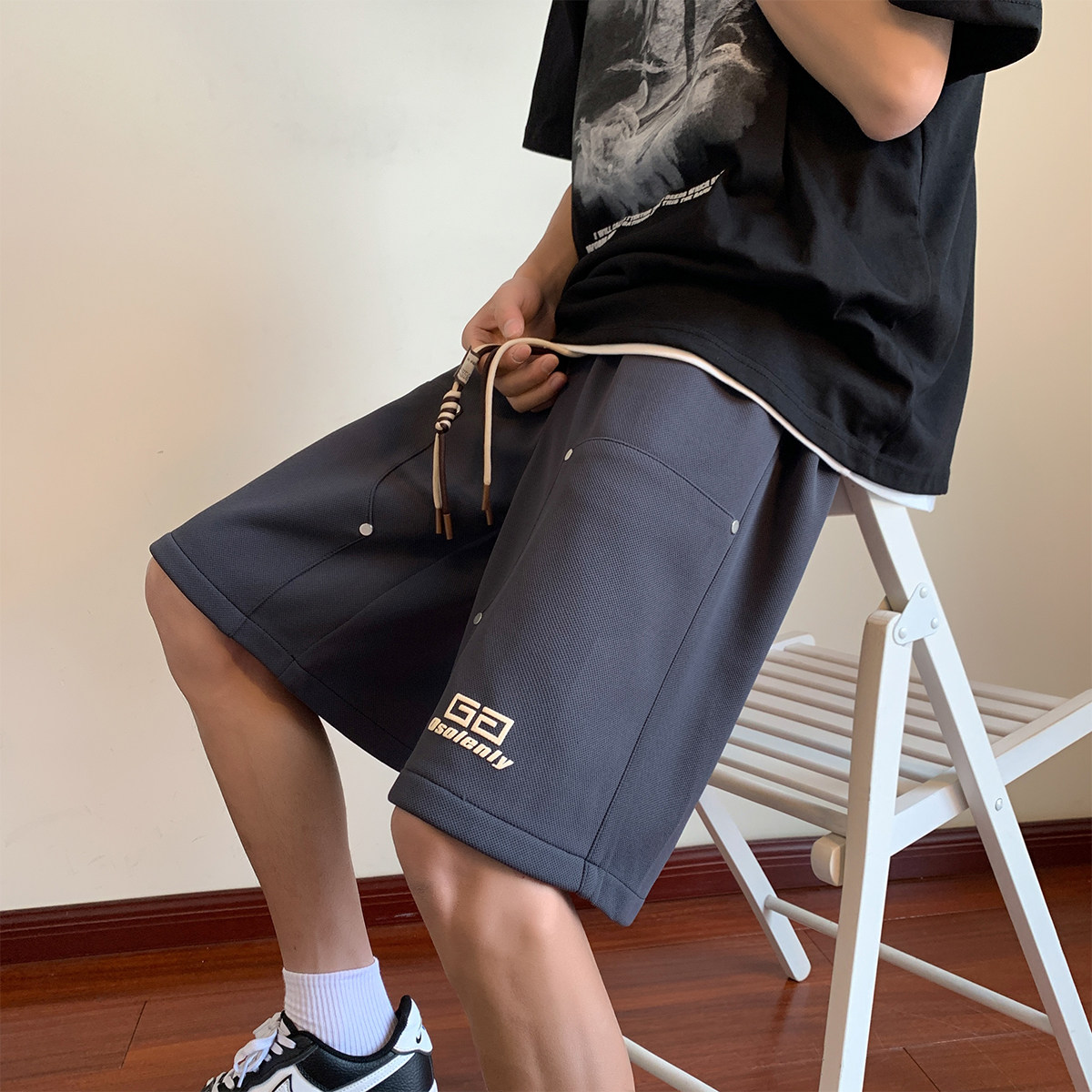 抖音品质A107-K23827-特P31菠萝格:93%聚酯纤维7%氨纶短裤,男装牛仔裤,电商A107