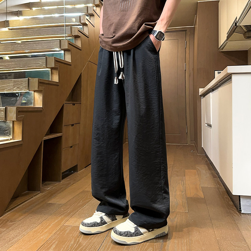 得物品质2025夏季潮流百搭冰丝透气长裤A107-CK2591-特P30,男装休闲裤,电商A107