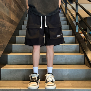 美式华夫格短裤男2024夏季新款大码百搭五分裤 A107-DK6021-特P32图片
