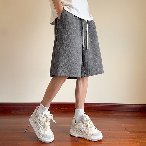 麦穗纹 美式百搭运动短裤夏季休闲直筒五分裤子 DK263181-特P22