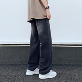 H802 2025 特P30 外景水洗高街直筒拖地牛仔裤 A107 春季 大码