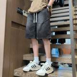 2024美式高街牛仔短裤男潮流百搭五分裤A107-F580-特P35得物品质，男装牛仔裤，电商A107
