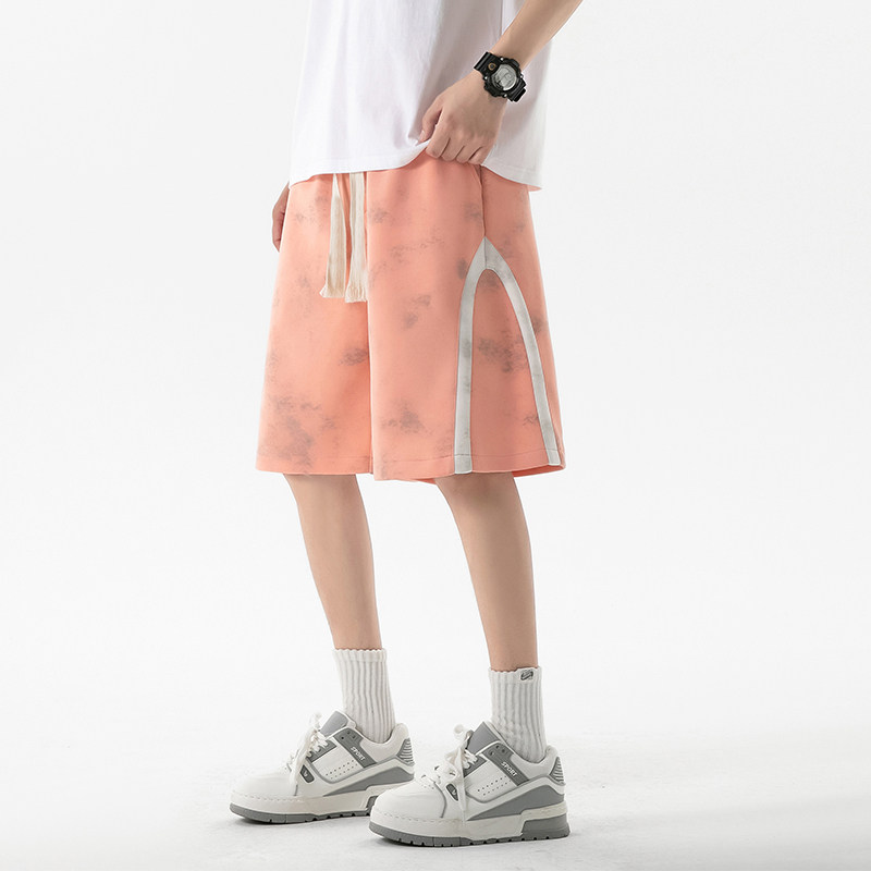 凉感透气休闲短裤男夏季宽松百搭扎染短裤A107-DK2592-特P30,男装牛仔裤,电商A107