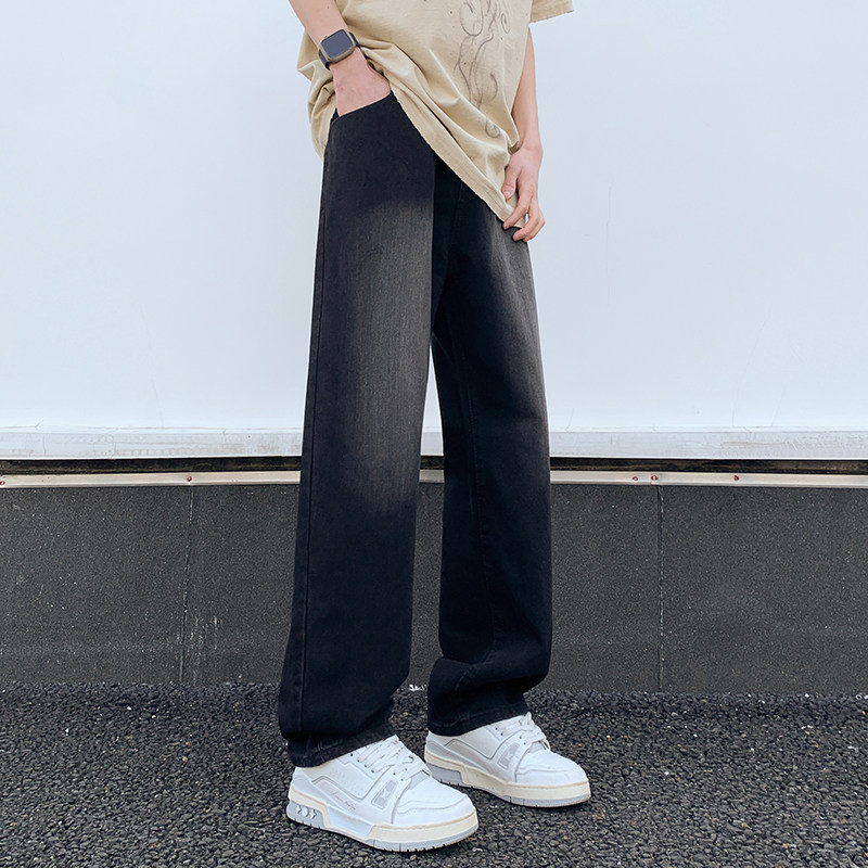 美式高街牛仔裤男女秋冬水洗宽松修身直筒长裤A107-H807-特P30,男装牛仔裤,电商A107