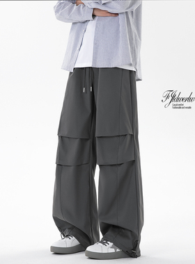 2025 高品质直筒堆叠防风美式休闲裤 A107-CK25719-特P35 无影墙