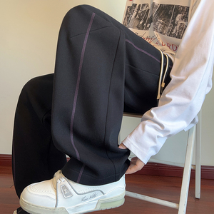 含棉量60% 华棉2025秋季潮流直筒大码美式百搭长裤 CK25795-特P35，男装休闲裤，电商A107