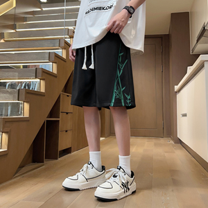 夏季2024菠萝格舒适透气短裤男百搭潮牌五分裤 A107-DK6027-特P32图片