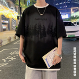 菠萝格重磅280克美式印花设计潮百搭男士T恤A107-TX2405-特P30，男装T恤，电商A107