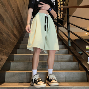 夏季新款大码百搭五分裤美式ins冰丝短裤男 A107-DK6022-特P33图片