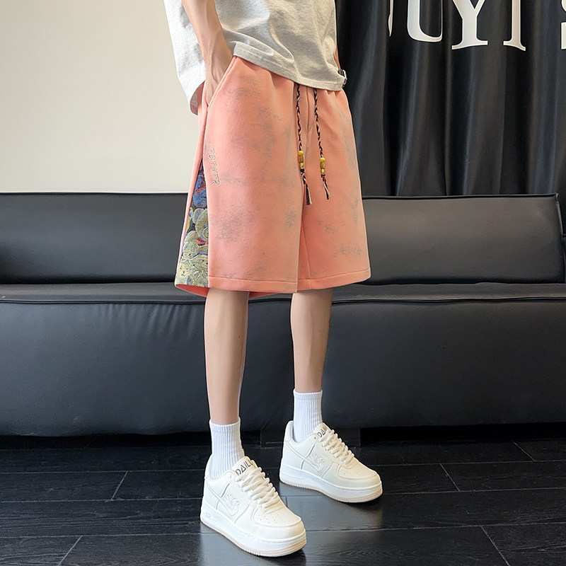 得物品质2025凉感透气休闲夏季宽松扎染短裤A107-DK2597-特P30,男装牛仔裤,电商A107