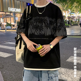 菠萝格短袖280克美式休闲宽松潮百搭男士T恤A107-TX2403-特P30，男装T恤，电商A107