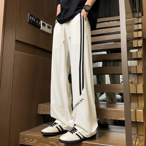 得物品质 2025夏季ins透气百搭休闲冰丝长裤A107-CK2577-P38 控88图片