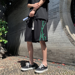新中式夏季2024菠萝格舒适透气短裤男百搭潮牌 A107-DK6027-特P32图片