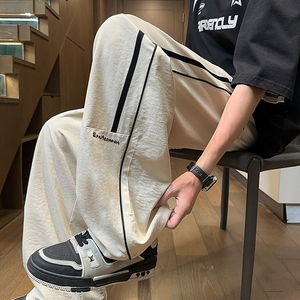 得物品质 2025 夏季潮流百搭冰丝透气长裤 A107-CK2585-特P30,男装休闲裤,电商A107