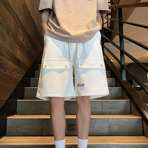 美式华夫格短裤男2024夏季新款大码百搭五分裤 A107-DK6025-特P30图片