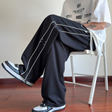 夏季垂感冰丝薄款宽松直筒阔腿裤百搭休闲长裤A107-CK9098-特P39，男装休闲裤，电商A107