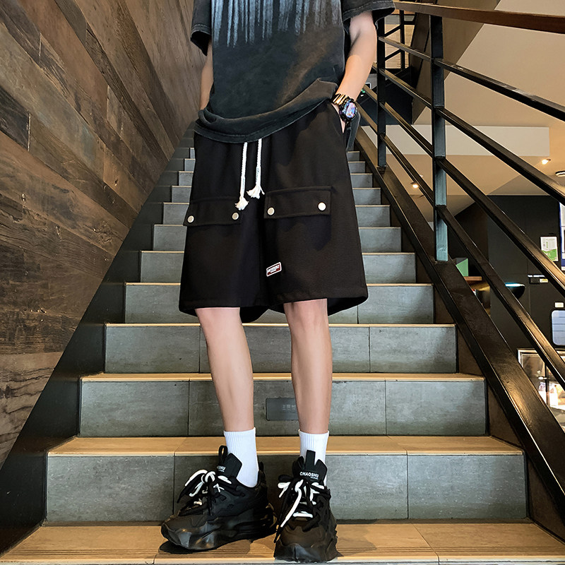 美式华夫格短裤男2024夏季新款大码百搭五分裤A107-DK6025-特P30,男装牛仔裤,电商A107