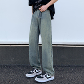 H807 美式 特P30 直筒长裤 A107 高街牛仔裤 男女秋冬水洗宽松修身