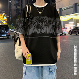 菠萝格短袖280克美式休闲宽松潮百搭男士T恤A107-TX2403-特P30，男装T恤，电商A107