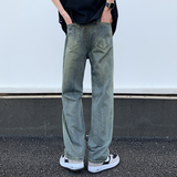 美式高街牛仔裤男女秋冬水洗宽松修身直筒长裤A107-H807-特P30，男装牛仔裤，电商A107