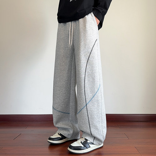 含棉量60% 2025华棉秋季新款直筒大码美式百搭长裤 CK25733-特P35