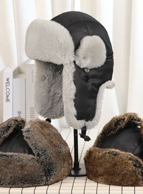 VISON 雷锋帽冬天加厚防寒护耳保暖骑车滑雪钓鱼东北棉帽子男女潮