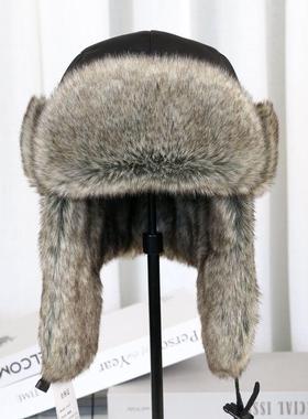 VISON雷锋帽冬季护耳保暖棉帽大头围东北防寒毛帽子男女骑行滑雪