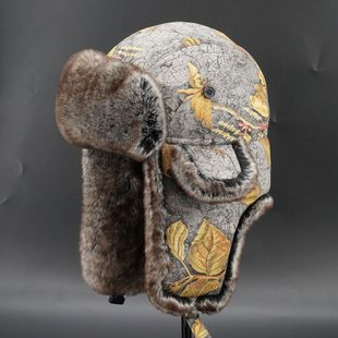 VISON 潮 雷锋帽护耳防寒毛帽子冬天户外东北棉帽滑雪帽男女士韩版