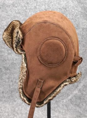 VISON 飞行员雷锋帽冬骑车保暖防寒滑雪护耳棉毛帽子男女式韩版潮