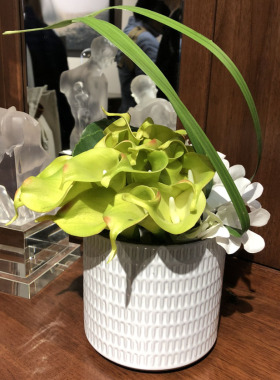 现代简约绿色系成品仿真花艺 样板房别墅客厅房茶几装饰花艺摆件