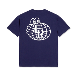 短袖T2024夏季潮牌创意地球印花T圆领纯棉短袖T恤 LastResortAB