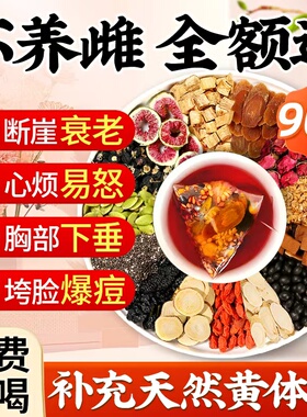 种子循环养雌黄体酮茶包亚麻籽无花果桑葚黑枸杞养生茶降雄茶茨养